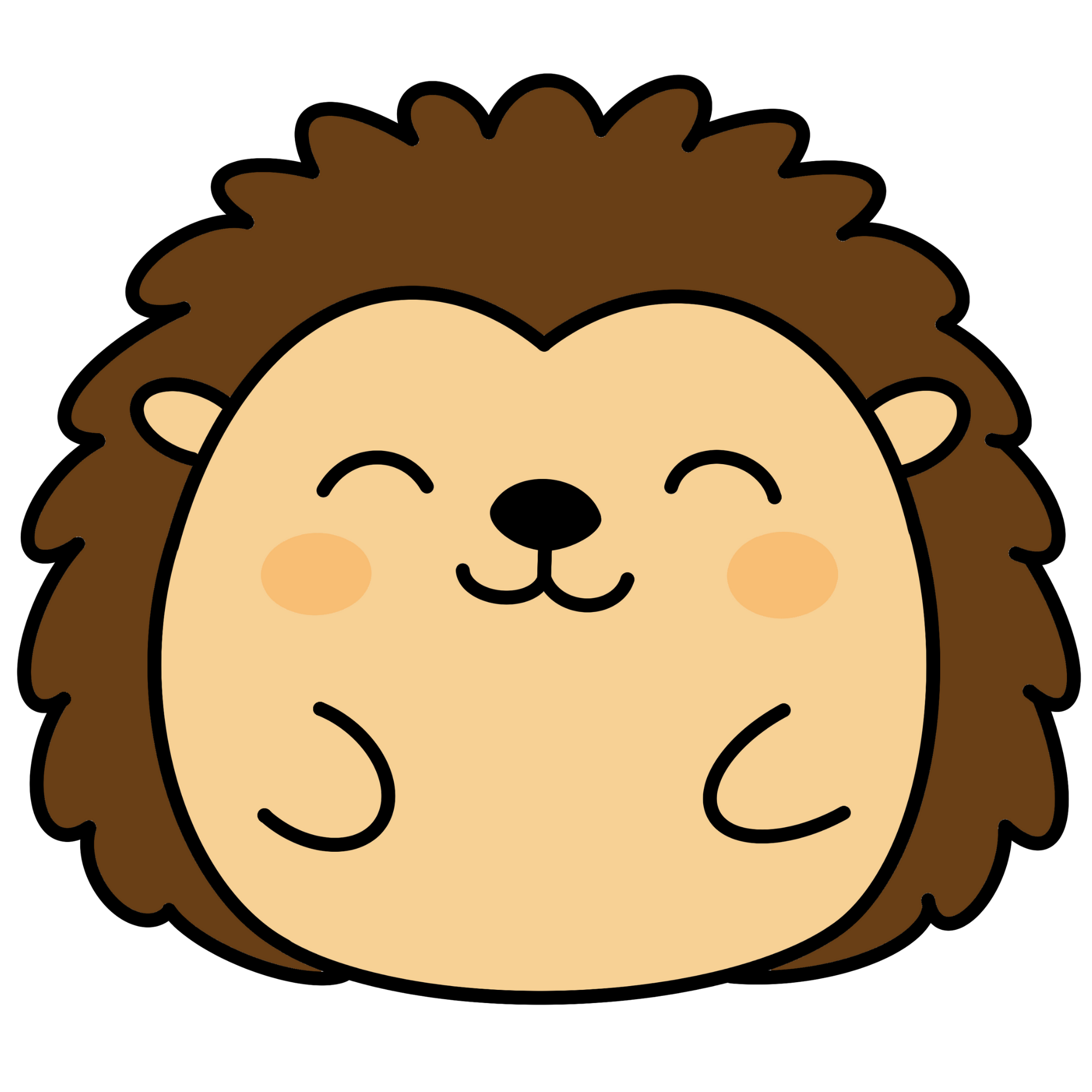 Hedgehog Kawaii Plushie Cross-Stitch Pattern